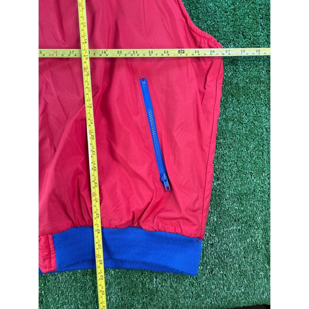 Woolrich Men's Red Blue Fleece‎ Lined Zip Up Vest Size Large